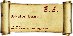 Bakator Laura névjegykártya